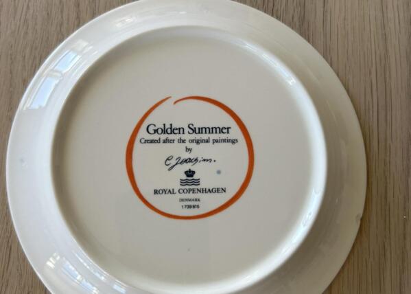 Golden Summer kagetallerken  - Royal Copenhagen